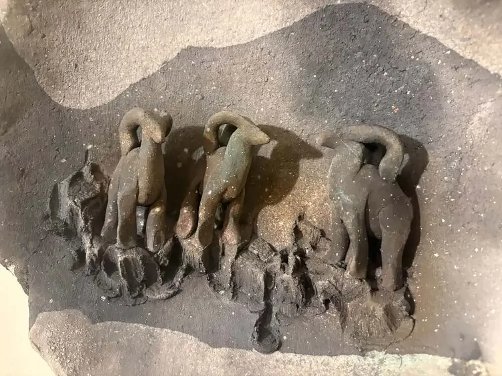 Ceramic Wall Plaque Articulating Bighorn Sheep